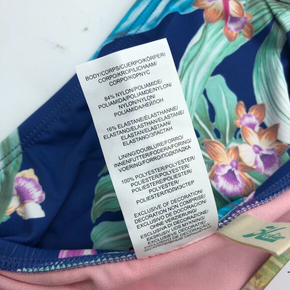 Hobie Surf Shop Crochet Spliced Hipster Bikini Swimsuit Bottom Blue Colorful XL - Picture 6 of 7